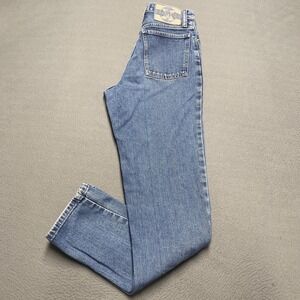 Vintage‎ Esprit Jeans Womens 3/4 Blue High Rise Straight Medium Wash Denim 90s